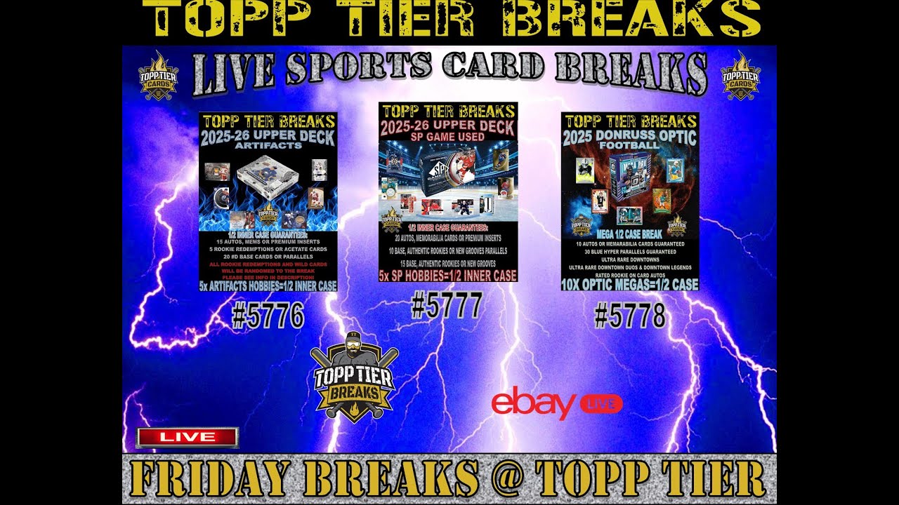FRIDAY NIGHT BREAKS  - 2025-26 UD ARTIFACTS/SPGU AND 2025 OPTIC FOOTBALL