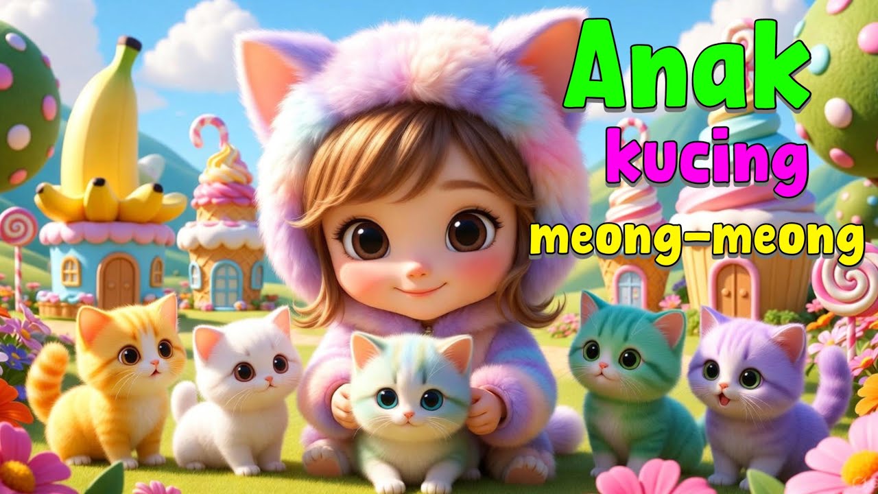 ANAK KUCING MEONG MEONG,Lagu dan animasi terpopuler,Lagu anak Indonesia terbaik@MimiFanila