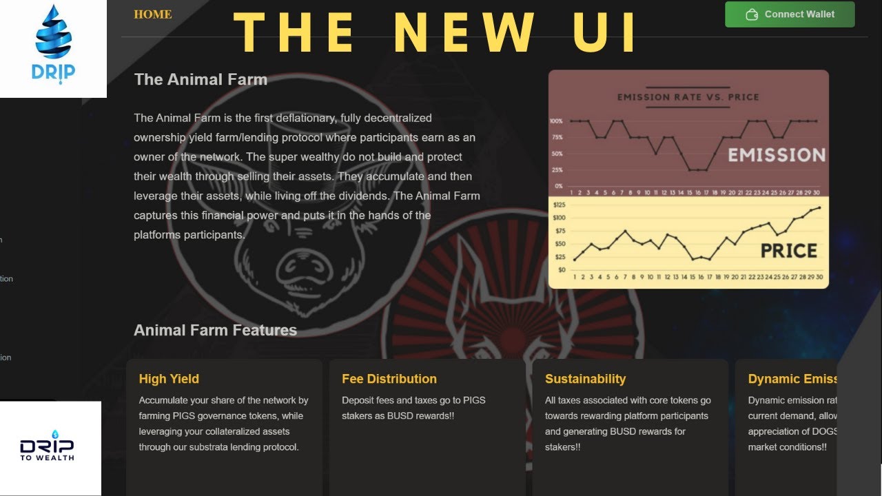 The New Animal Farm UI & Features.  Time to make millions🤑🤑  #drip #passiveincome #crypto