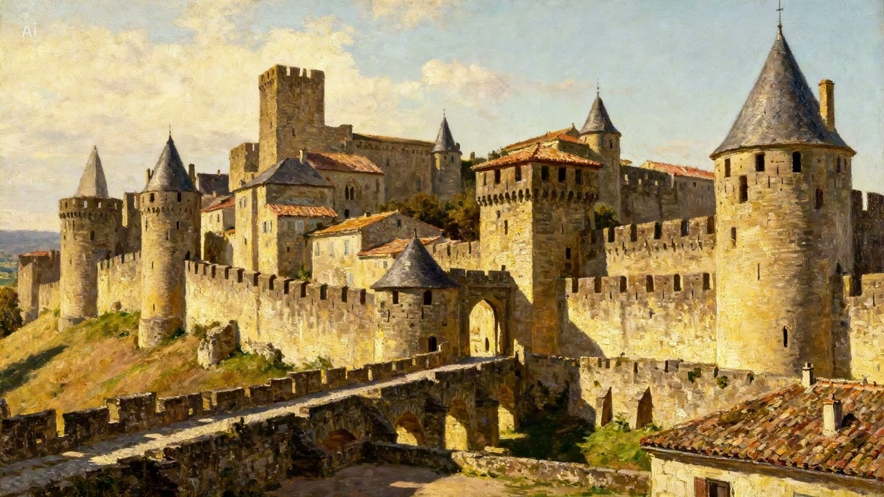 Late Medieval Art | Castles, Cathedrals & Medieval Cities | Oil Painting Screensaver