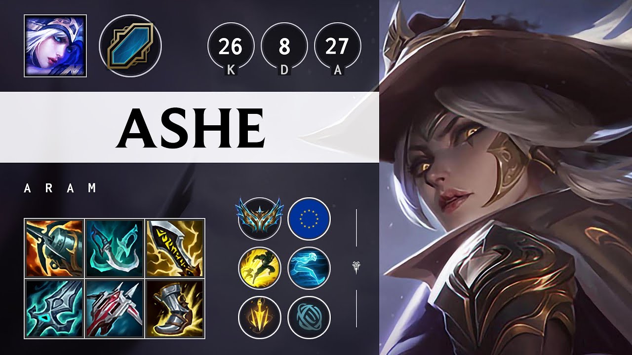 Ashe ARAM: Triple Kill, Godlike - EUW Challenger Patch 14.21