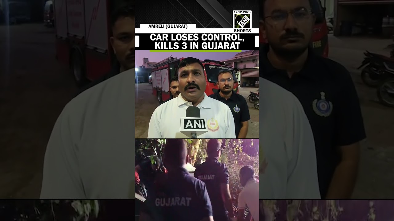 3 Dead and 1 injured after car loses control, crashes into a tree in Gujarat&rsquo;s Amreli