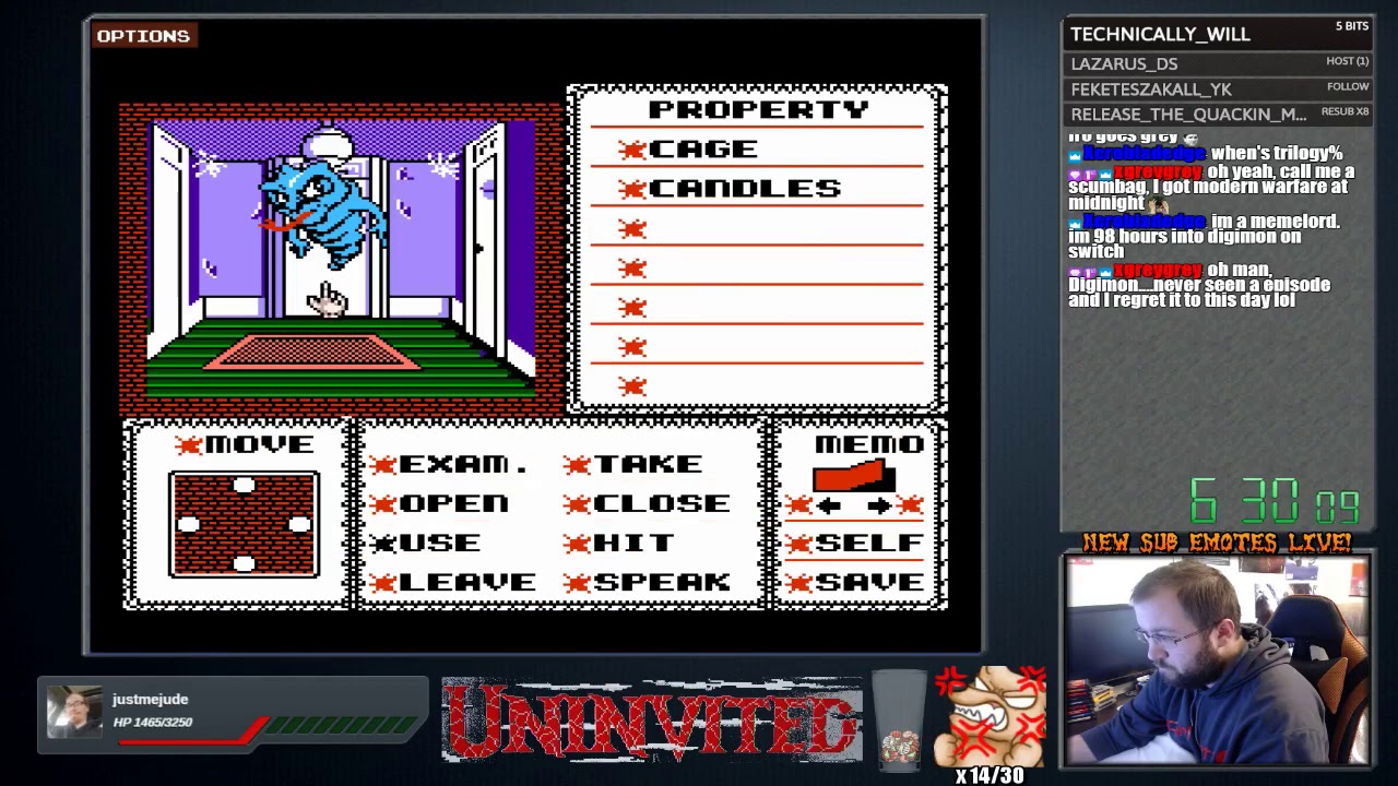 Uninvited (NES 2017) Speedrun in 9:43 [WR]