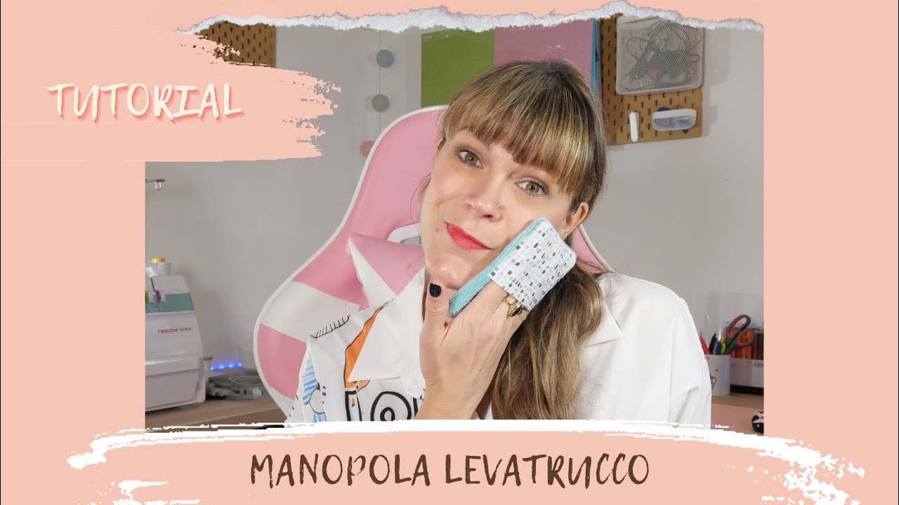 TUTORIAL #68: manopola leva trucco con tagliacuci | make-up remover knob | Dischetti struccanti