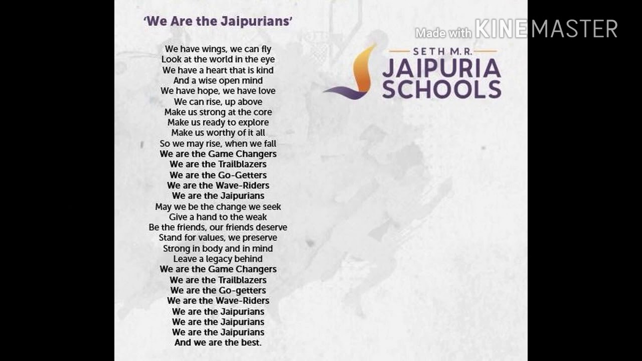 Jaipuria school song