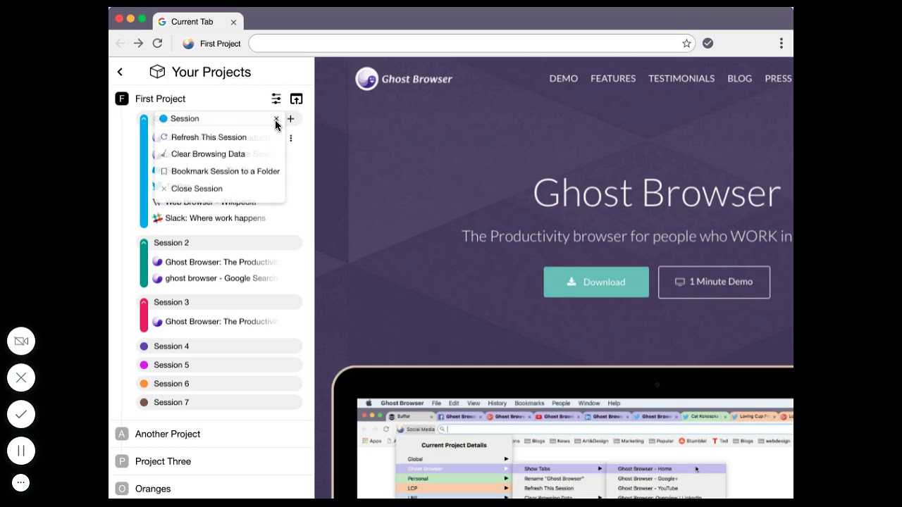 The NEW Ghost Browser Sidebar! - Wireframe Walkthrough