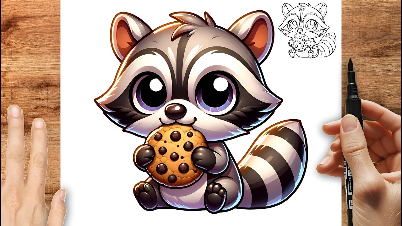 COME DISEGNARE UN PROCIONE KAWAII