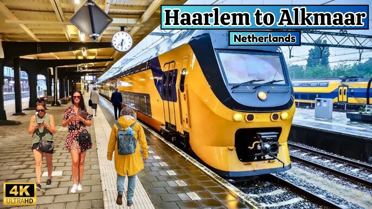 Winter Train Tour: Haarlem to Alkmaar, Netherlands 2025 | Scenic Train Ride in 4K