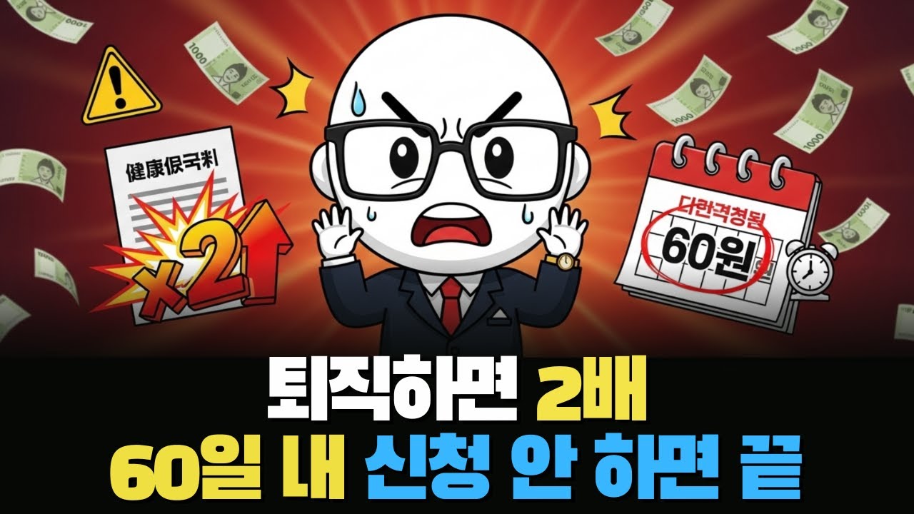 퇴직하면 건강보험료 2배 됩니다.. '이 방법' 모르면 3천만 원 날립니다