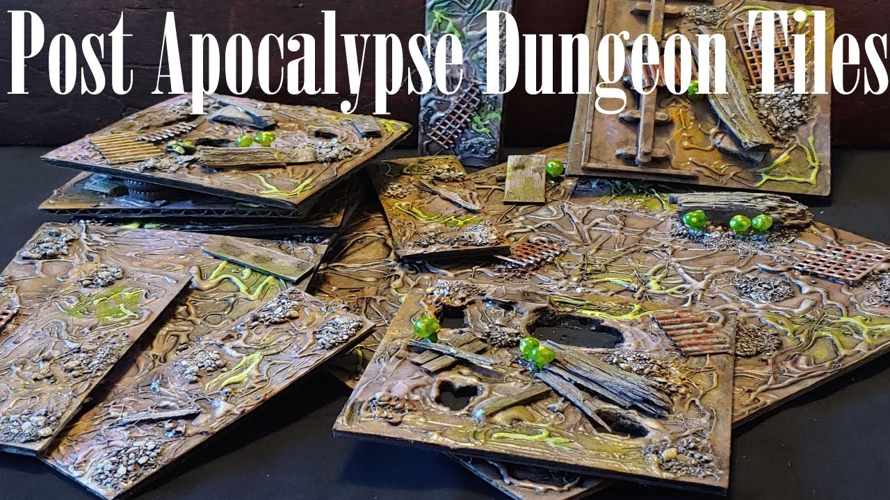Dungeon Tiles Challenge! Post Apocalypse Cardboard Tiles