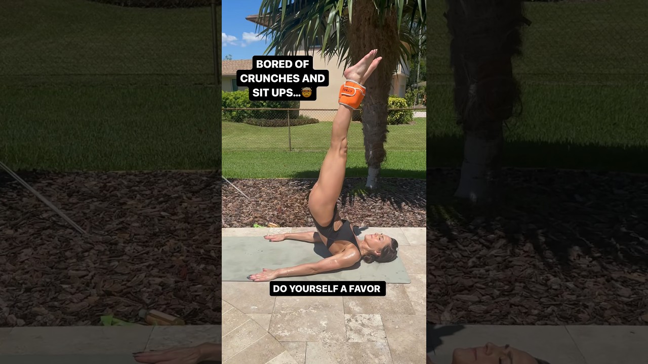 My favorite core move with ankle weights🔥