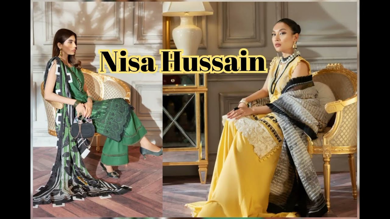 Nisa Hussain luxury lawn collection2022//Nisa hussain Embroidered lawn suits @asiftabassam
