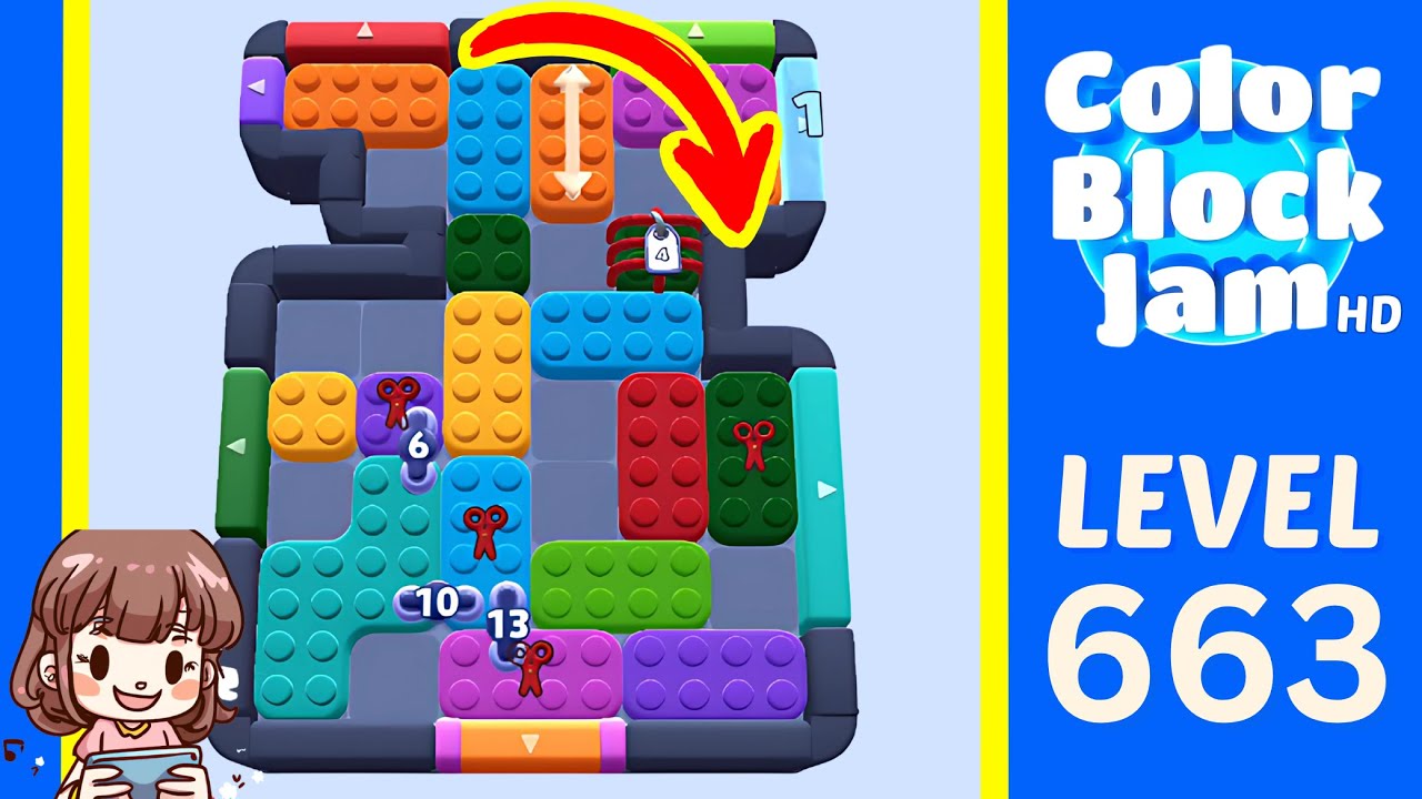 Color Block Jam Level 663 Solution Walkthrough