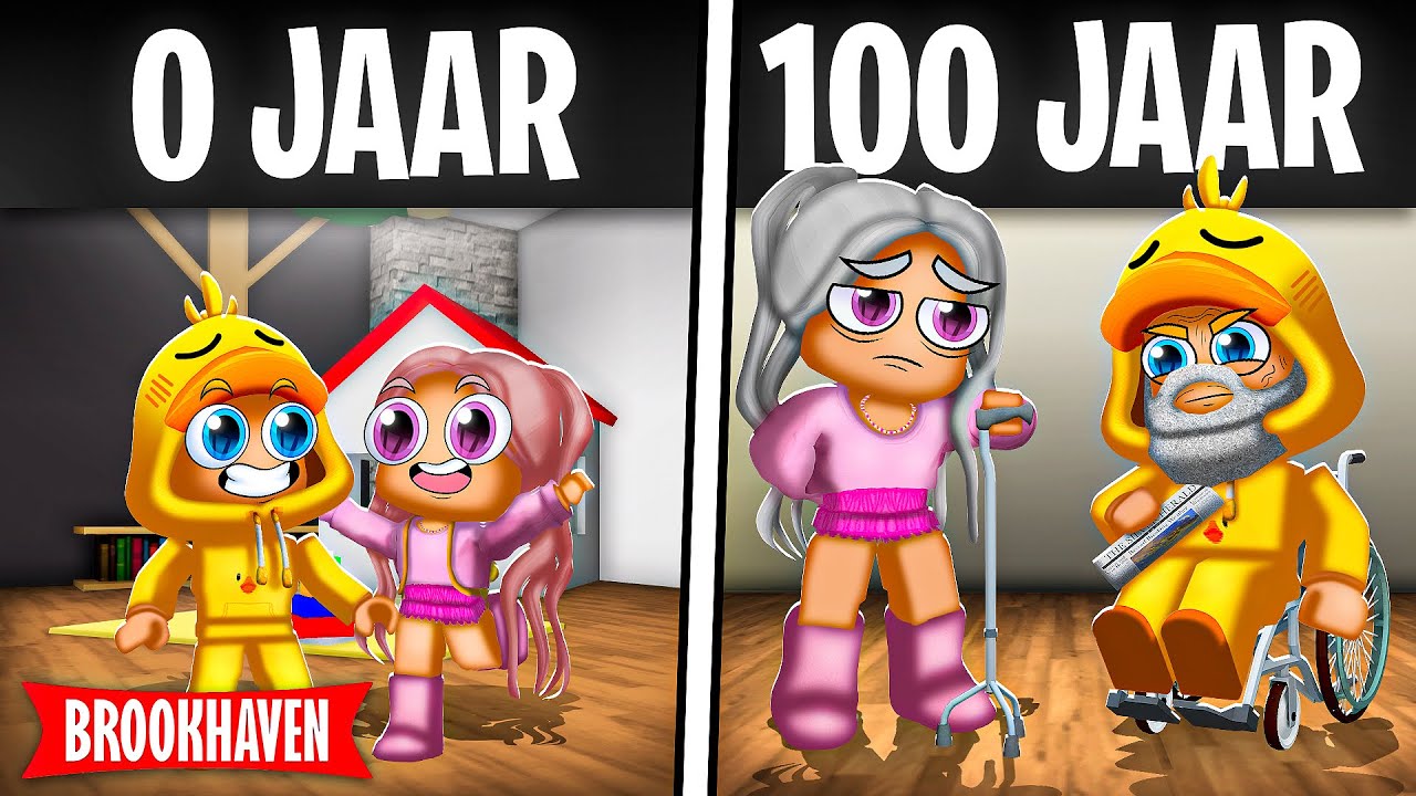 Wij LEVEN Van 0 Naar 100 JAAR In Brookhaven! (Roblox)