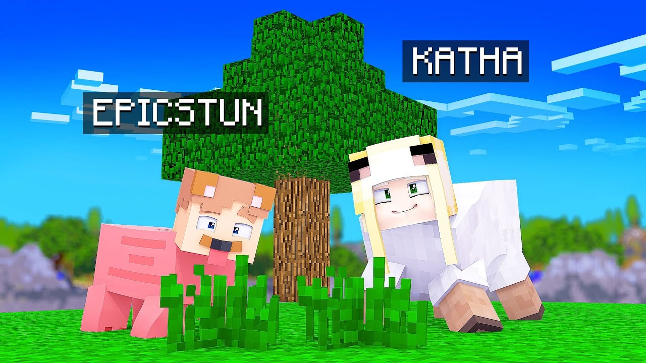 MINECRAFT ABER WIR LEBEN 24 STUNDEN ALS TIERE!