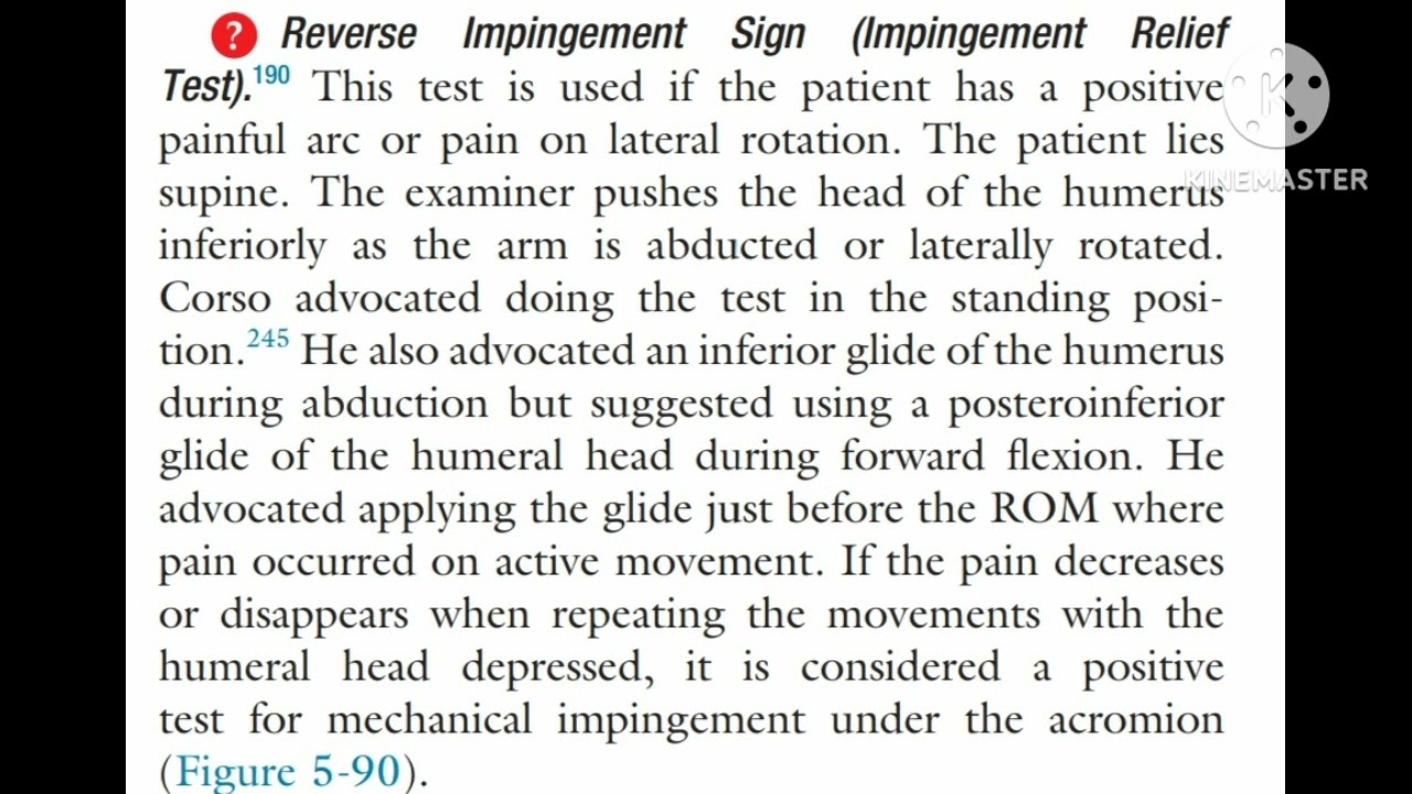 Reverse impingement sign | Shoulder joint special test |