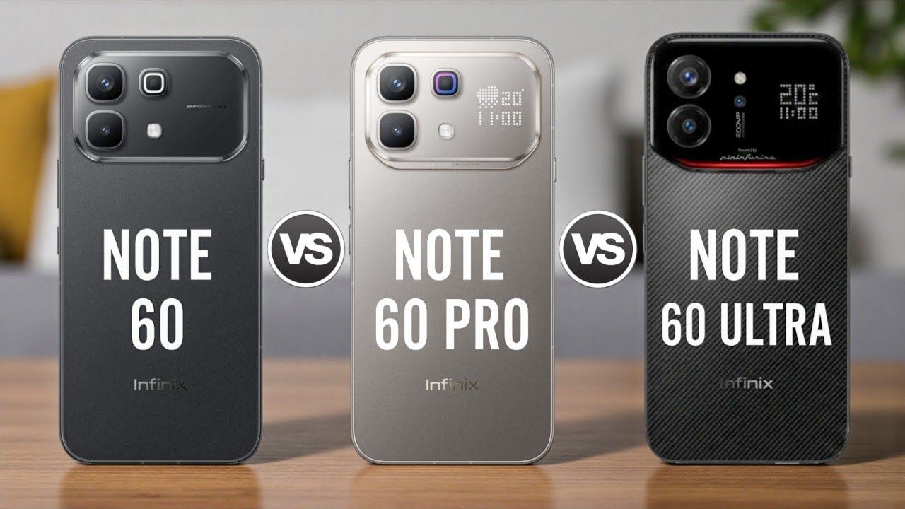 Infinix Note 60 5G Vs Infinix Note 60 Pro 5G Vs Infinix Note 60 Ultra 5G