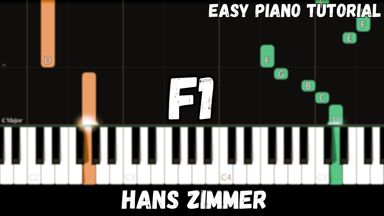 Hans Zimmer - F1 Main Theme (Easy Piano Tutorial)