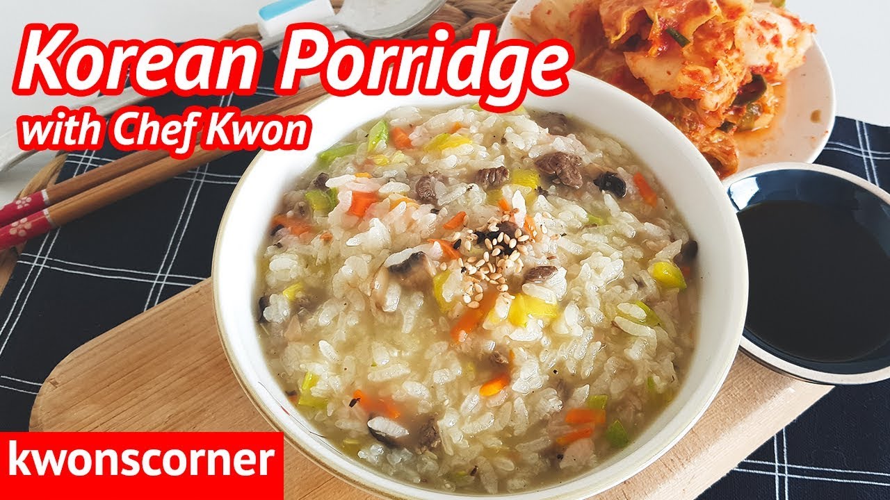 Корейская каша: рецепт Джук с говядиной по-корейски (쇠고기죽 만들기, Рецепт каши)