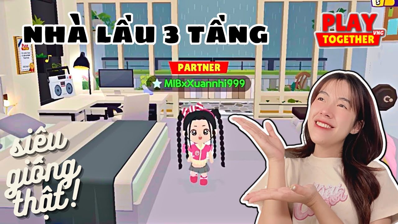 [Review Nhà 36K] Nhà Lầu 3 Tầng Có Ban Công Và Sân Thượng Siêu Chill | Play Together
