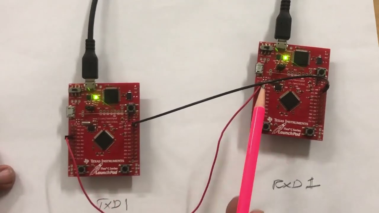 ARM Cortex M4 based UART Serial Communication Demo between two TIVA Launch Pad with ENERGIA IDE