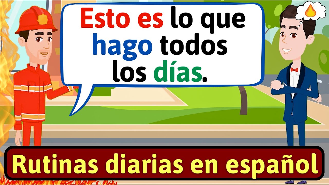 APRENDE ESPAÑOL: Rutina diaria en español | Conversaciones para aprender español - LEARN SPANISH