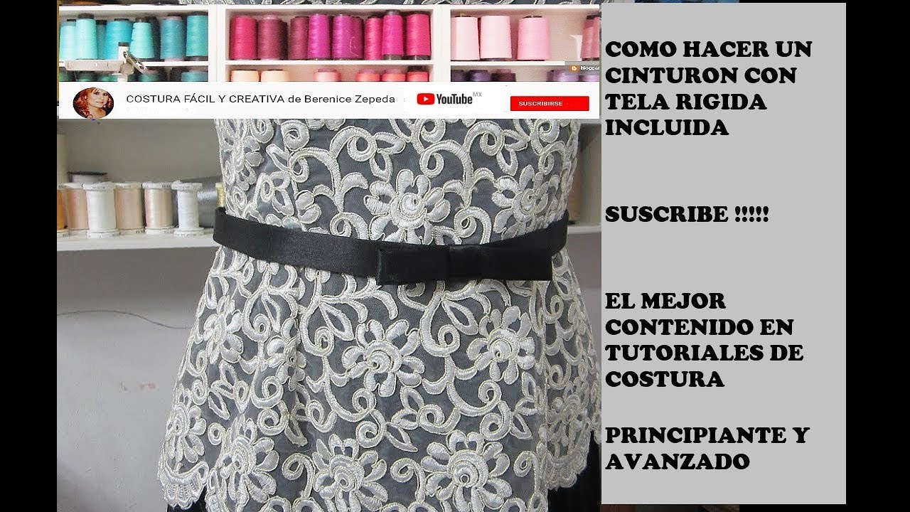 CINTURON EN VESTIDO CON CINTA RIGIDA