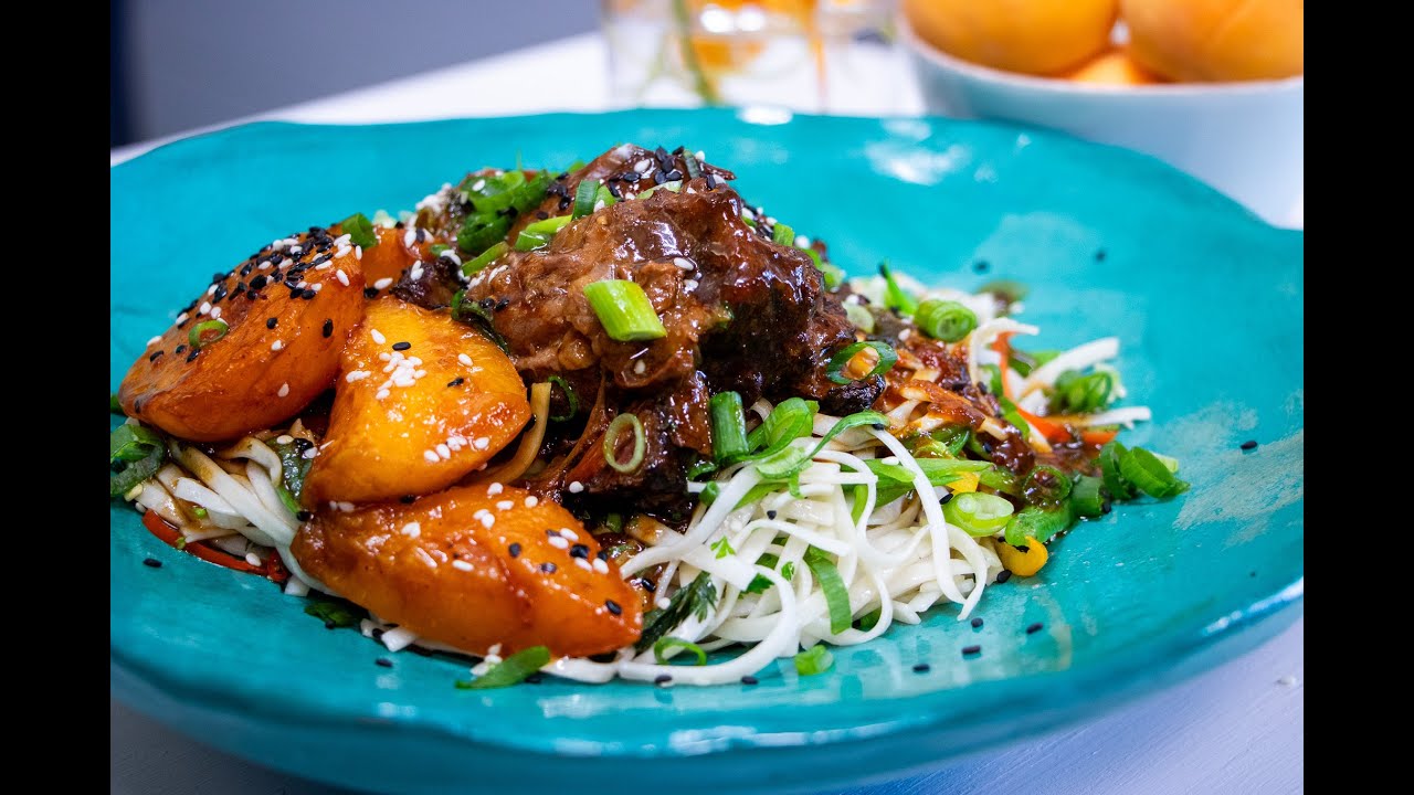 Cooks playground Peachy Hoisin Short Ribs