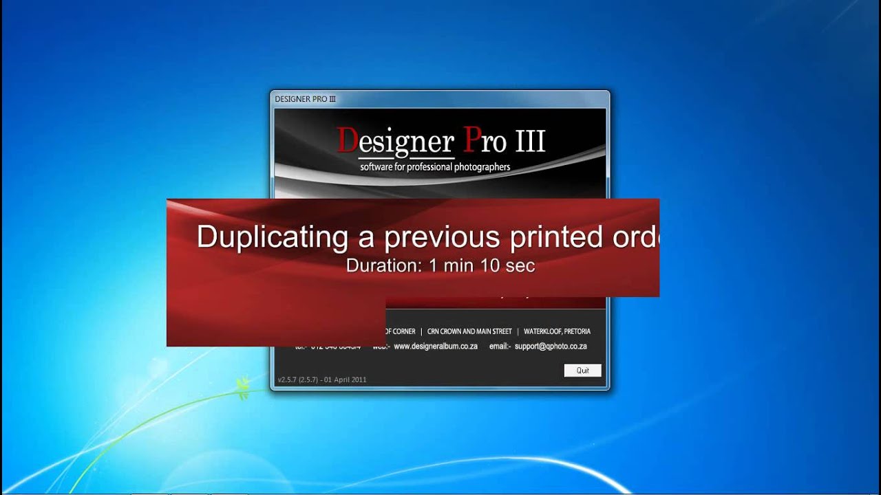 Designer Album Pro III Tutorial 3 - Open and Duplicate a project
