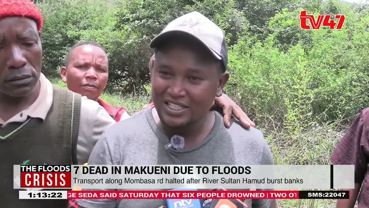 Transport along Mombasa road halted after River Sultan Hamud burst banks
