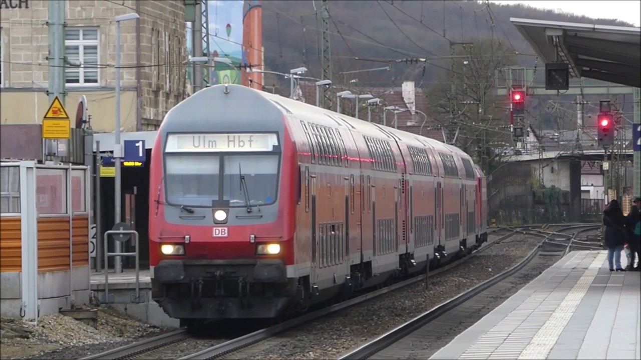 Zugverkehr in Ebersbach (Fils) u.a. mit BR 218 und VT 611
