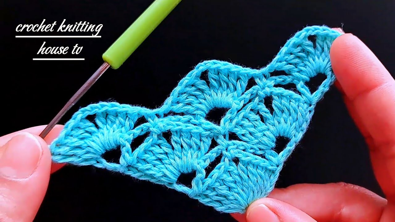 comment faire un joli châle au crochet facile pour débutants /crochet châle triangle facile