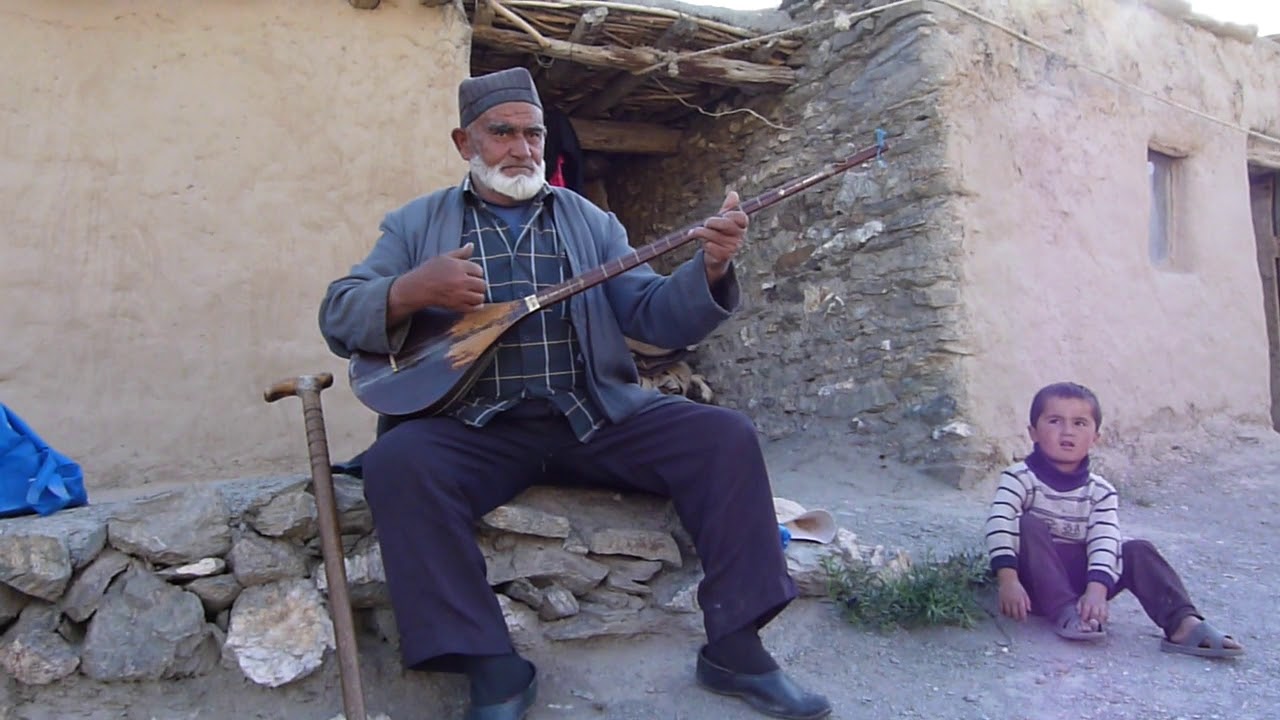 Tajik Folk Song Performed by Dutor Player in Yagnob Valley, Tajikistan