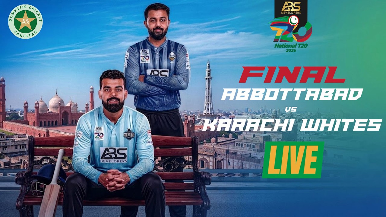 LIVE | Karachi Whites vs Abbottabad Region | Final | ABS Developers National T20 Cup 2026 | MZA1T
