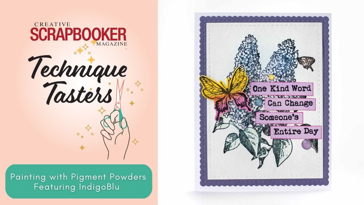 Painting with Pigment Powders Featuring IndigoBlu | Mixed Media Cardmaking | Technique Tasters #385