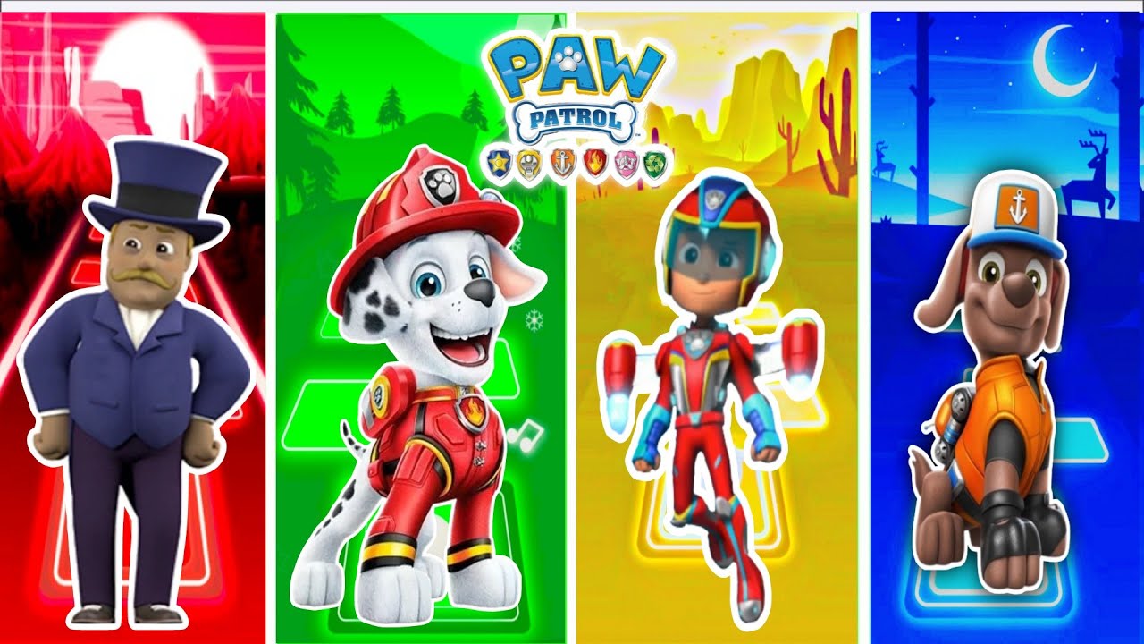 Mr Porter - Paw Patrol's   -Marshall vs Zuma - Tiles Hop