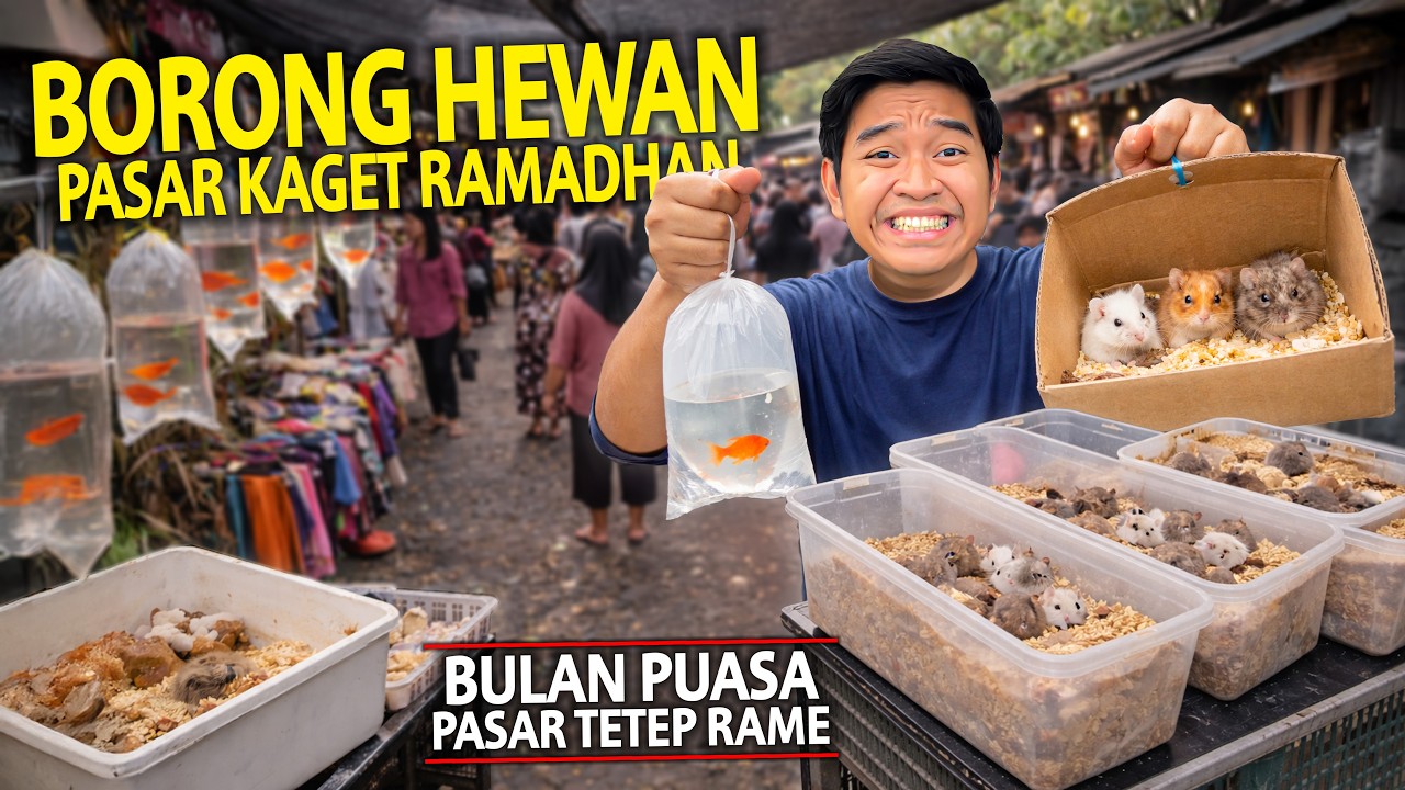 BORONG HEWAN DI PASAR KAGET BELAKANG RUMAH PAS BULAN RAMADHAN! TERNYATA TETEP RAME WALAU PUASA!