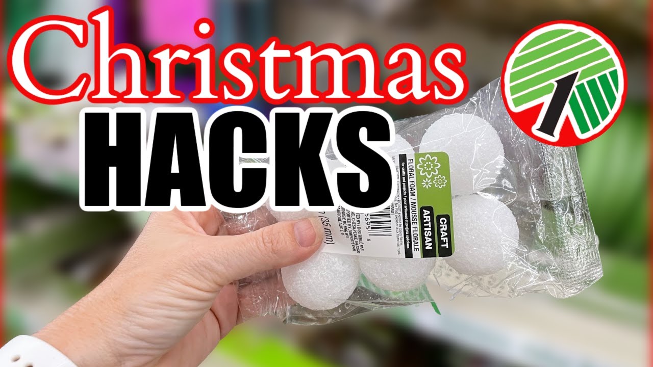 CLEVER Dollar Tree HACKS for CHRISTMAS using syrofoam 🎄