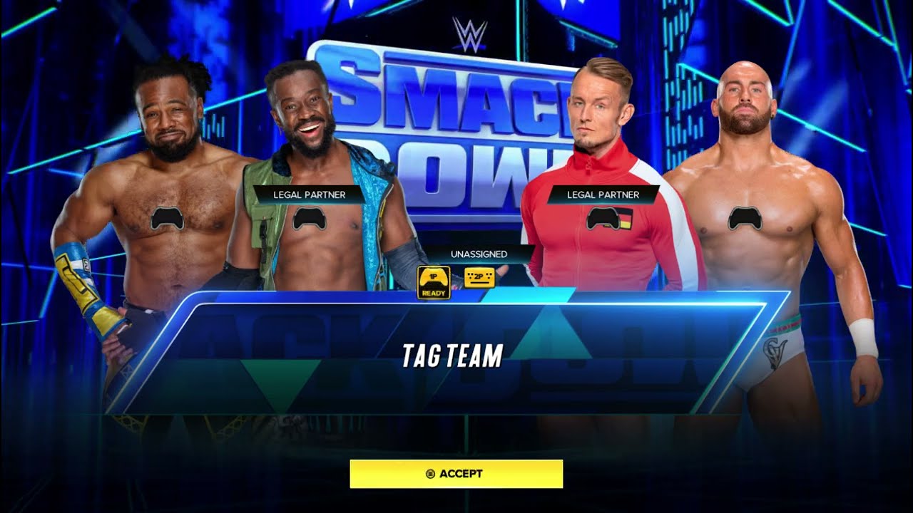 High-Flying Showdown: Xavier Woods and Kofi Kingston vs Ludwig Kaiser and Giovanni Vinci in WWE 2K23