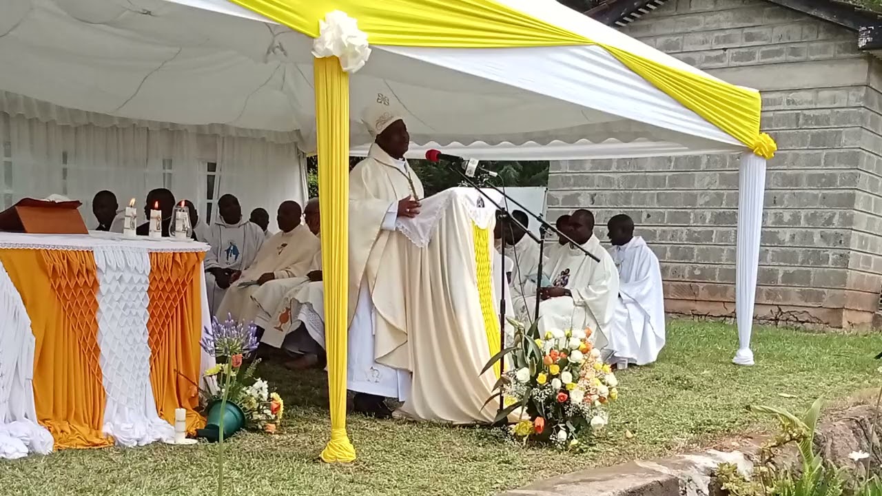 BISHOP WALLACE NG'ANG'A PREACHING AT LITTLE SISTERS OF ST.JOSEPH