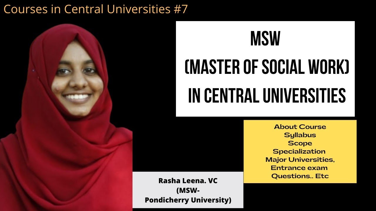 MSW in central Universities| സോഷ്യൽവർക്ക് #msw #socialwork |AfterDegree