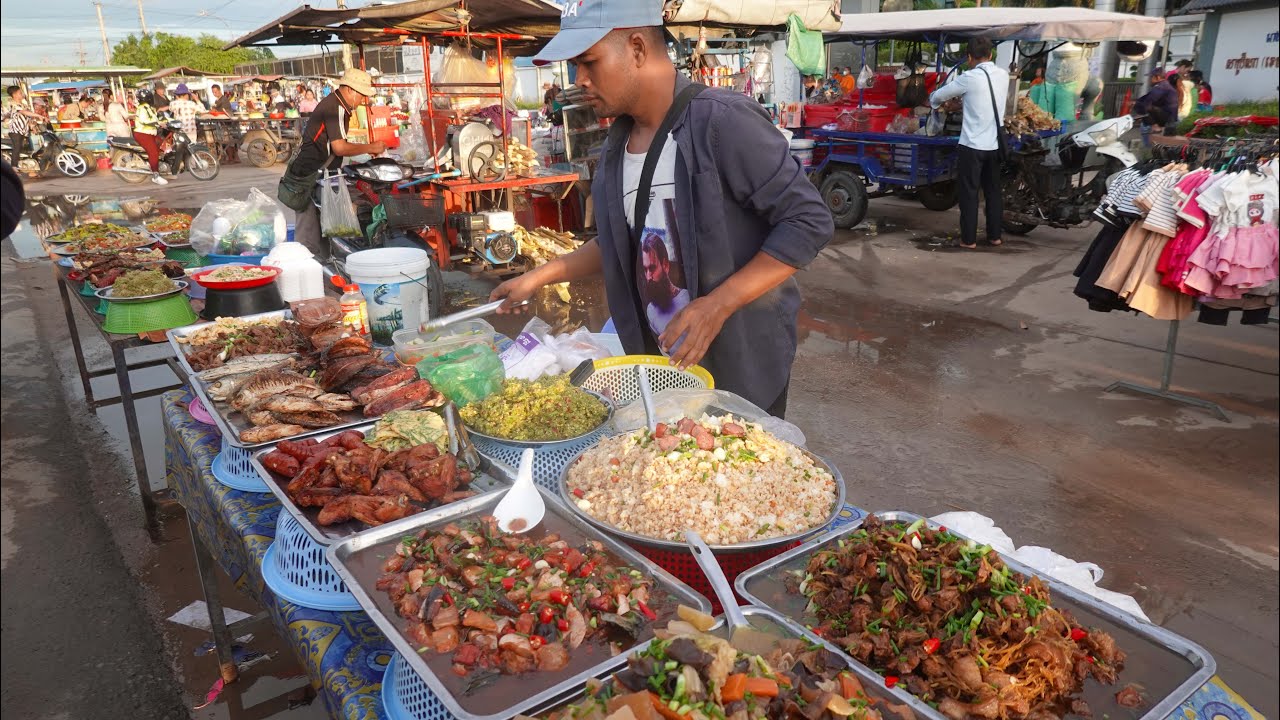 Routine Food & Lifestyle In Cambodia Countryside& City Market/ Street Food Tour