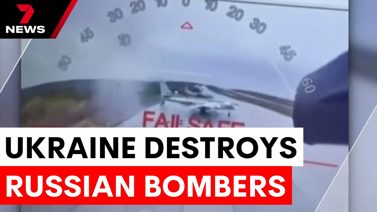 Ukraine's drone attack destroys Russian bomber fleet | 7NEWS