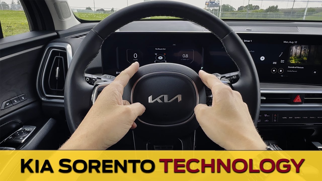 Steering Wheel and Cluster in the Kia Sorento (2024-2025 model)