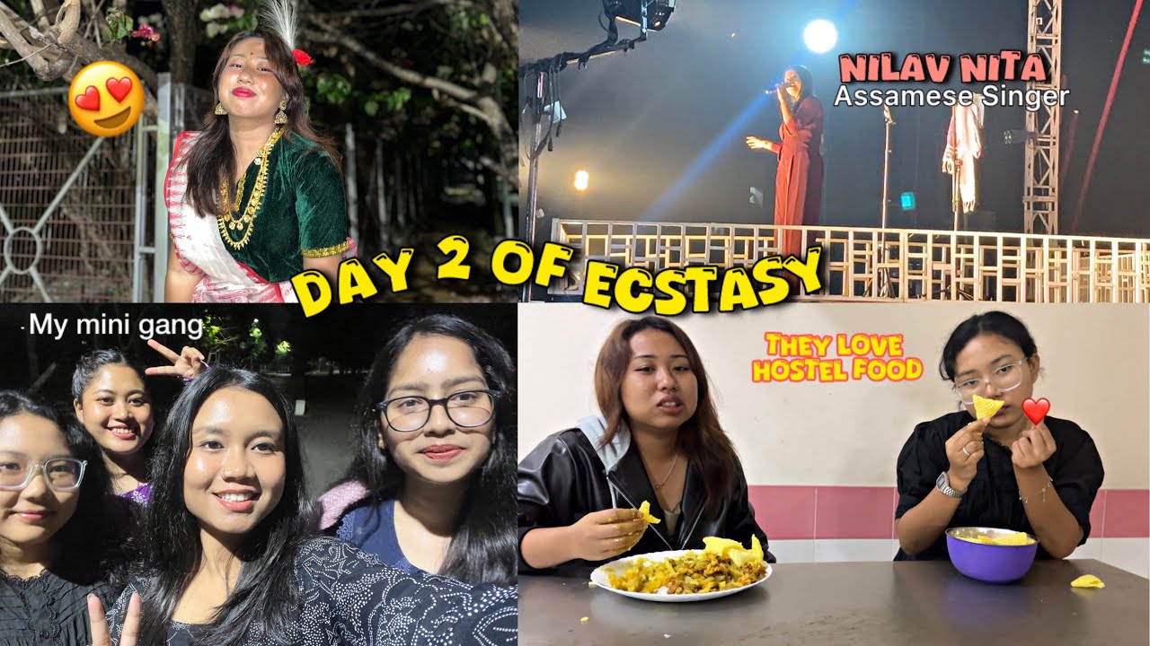 DAY 2 of ECSTACY |    dolu- bolu ko hostel ka khana bhohot pasand hai