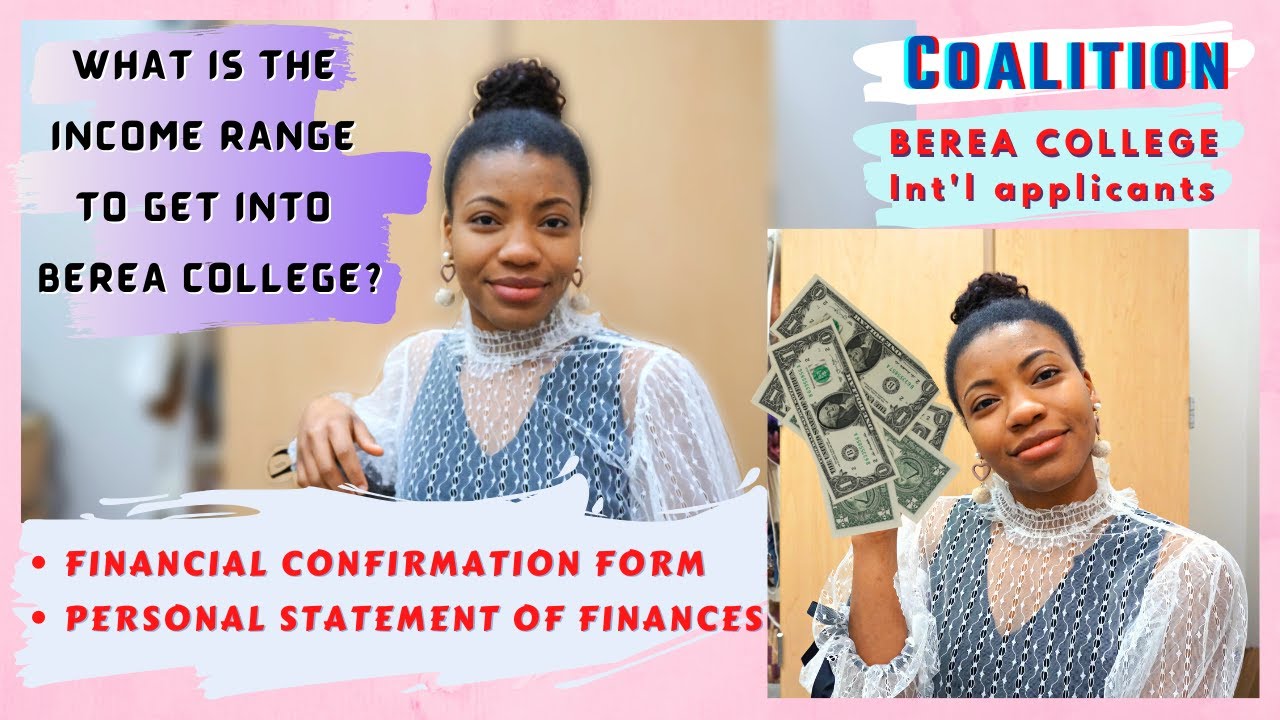 BEREA COLLEGE FINANCIAL RESOURCES CONFIRMATION form & other INCOME questions on COALITION