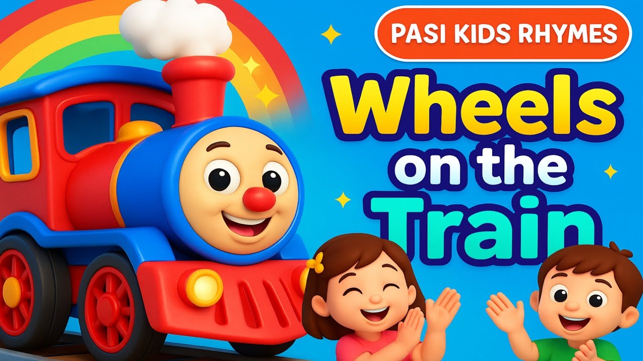 🚂 Wheels on the Train | Hindi Kids Train Rhyme | Educational Nursery Rhyme | Pasi Kids Rhymes