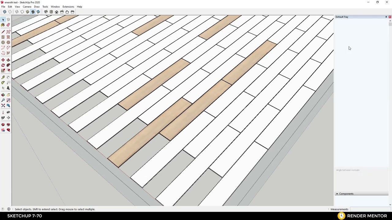 Parquet Modeling and Covering with Sketchup