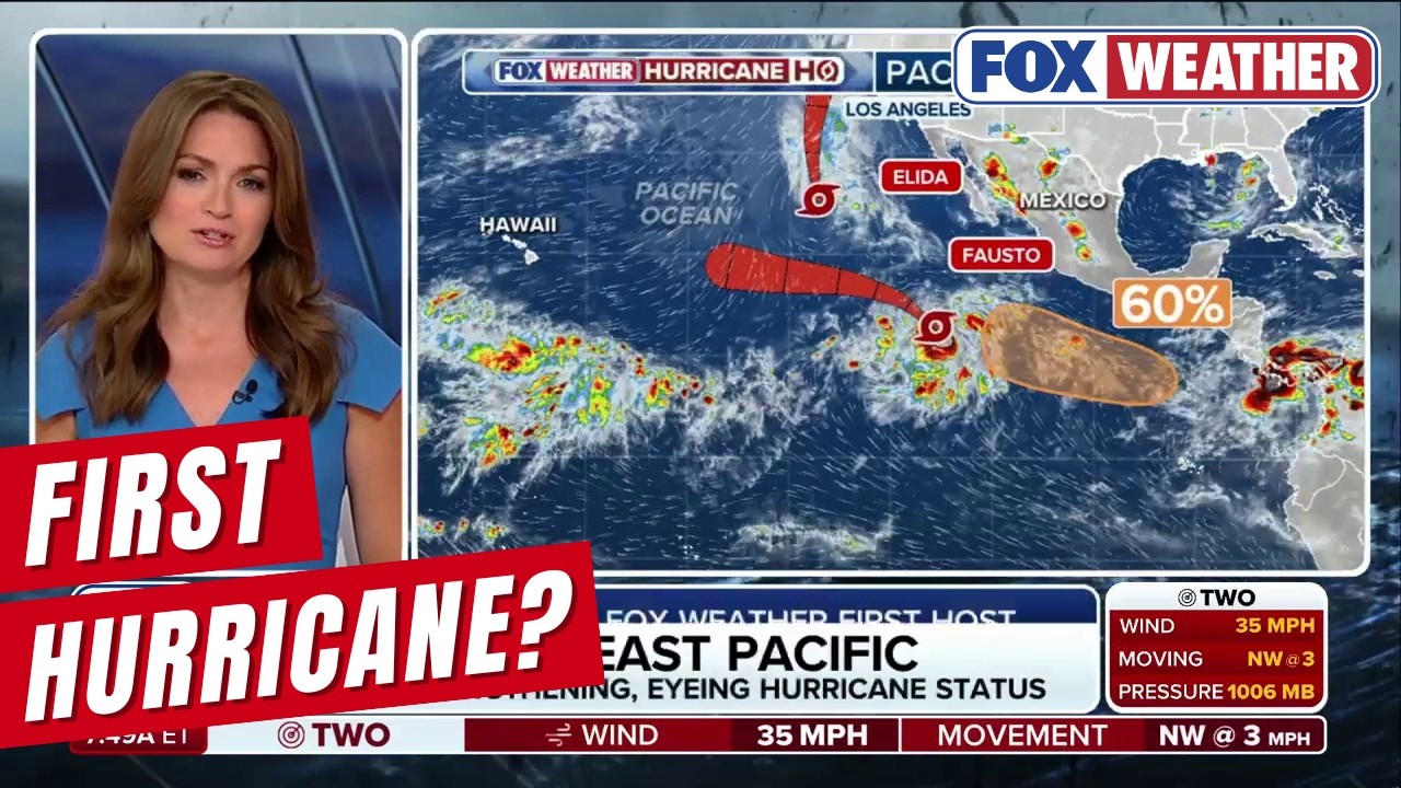 Tropical Storm Fausto Could Become The Season's First Hurricane As Elida Brings Swells To California