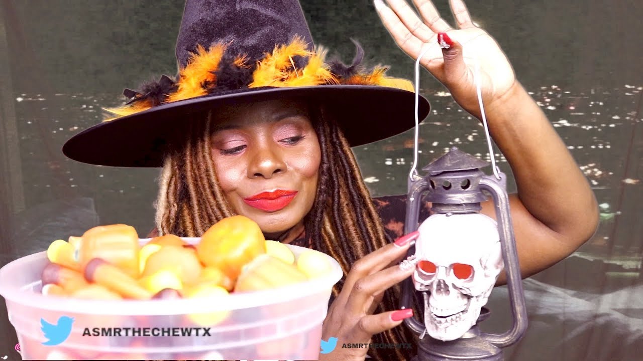 CHEWING HALLOWEEN 2017 CANDY ASMR MOUTH SOUNDS/POP ROCKS